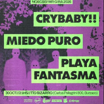 Afiche de Crybaby!!!, Miedo Puro y Playa Fantasma