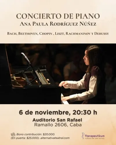 Ana Paula Rodríguez Núñez: concierto de piano