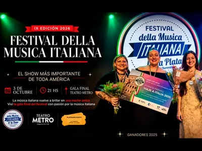 Afiche de Festival de la Música Italiana de La Plata