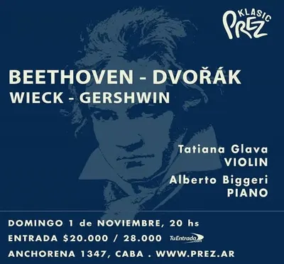 Afiche de Beethoven - Dvořák - Wieck - Gershwin