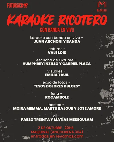 Afiche de Karaoke ricotero