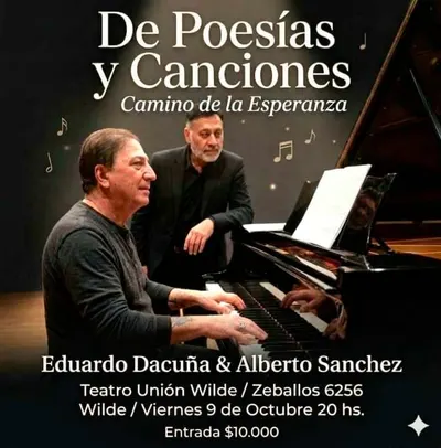 Afiche de De poesías y canciones. Camino de la esperanza