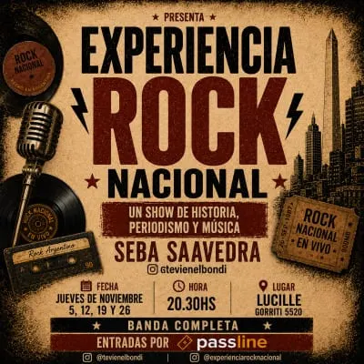 Afiche de Experiencia rock nacional por Seba Saavedra