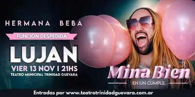 Afiche de Hermana Beba: la despedida de Mina bien