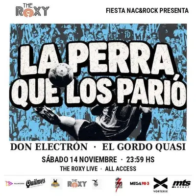 Afiche de Fiesta NAC&ROCK con La Perra que los Parió