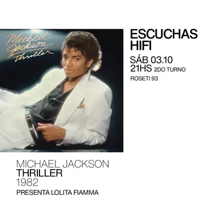 Afiche de Escuchas HiFi: Thriller, de Michael Jackson