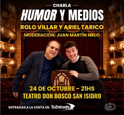 Afiche de Humor y medios: Rolo Villar y Ariel Tarico