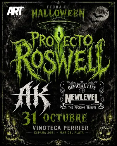 Afiche de Proyecto Roswell, New Level y AK: Halloween