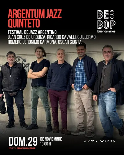 Afiche de Argentum Jazz Quinteto — Festival de Jazz Argentino
