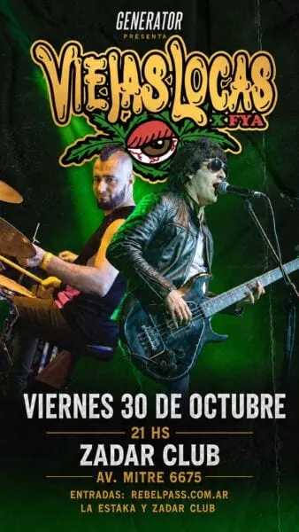 Afiche de Viejas Locas x FyA en Wilde