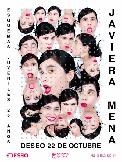 Afiche de Javiera Mena celebra los 20 años de Esquemas juveniles