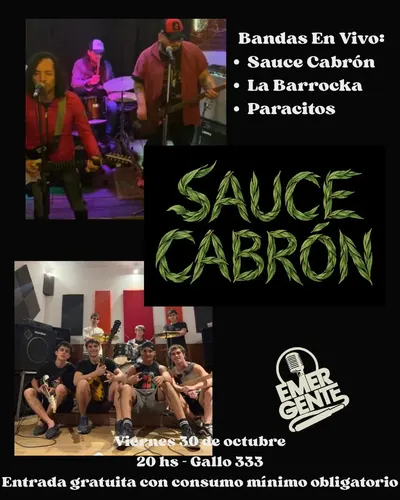Afiche de Sauce Cabrón, La Barrocka y Paracitos: Semillero Emergente