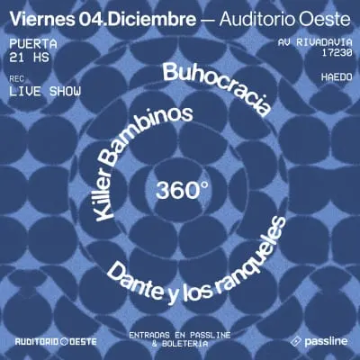 Afiche de Buhocracia, Dante y Los Ranqueles y Killer Bambinos