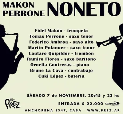 Afiche de Makón Perrone Noneto