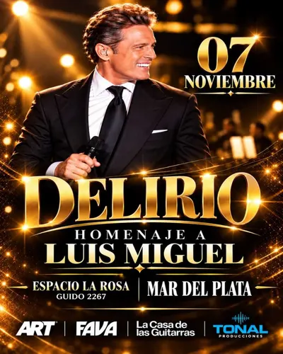 Afiche de Delirio: homenaje a Luis Miguel