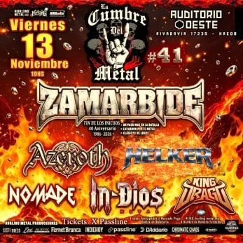 Afiche de Zamarbide: Cumbre del Metal 41 en Haedo