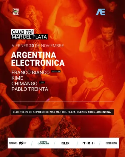 Afiche de Argentina Electrónica en Club TRI