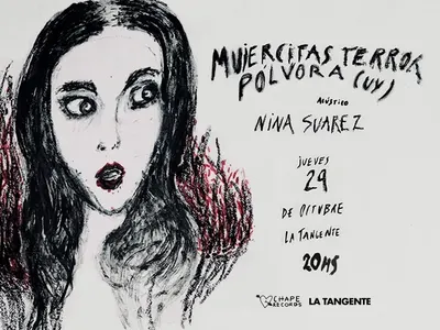 Afiche de Mujercitas Terror + Pólvora + Nina Suárez