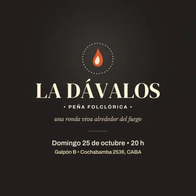 Afiche de La Dávalos: peña folklórica