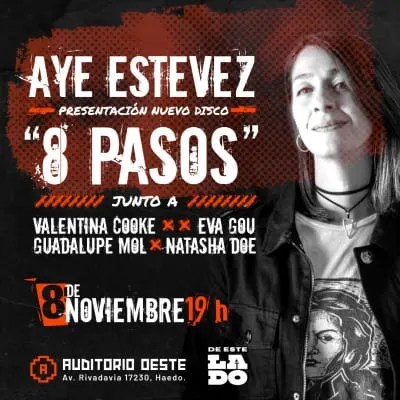 Afiche de Aye Estevez presenta 8 pasos