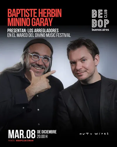 Afiche de Baptiste Herbin y Minino Garay presentan Los arregladores
