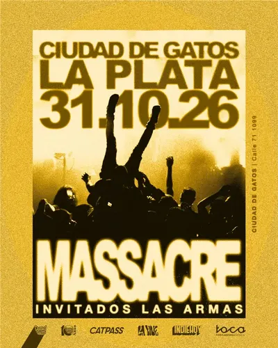 Afiche de Massacre y Las Armas en Ciudad de Gatos