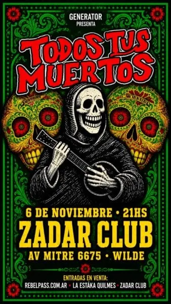 Afiche de Todos Tus Muertos en Wilde