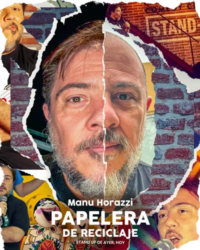 Afiche de Manu Horazzi: Papelera de reciclaje